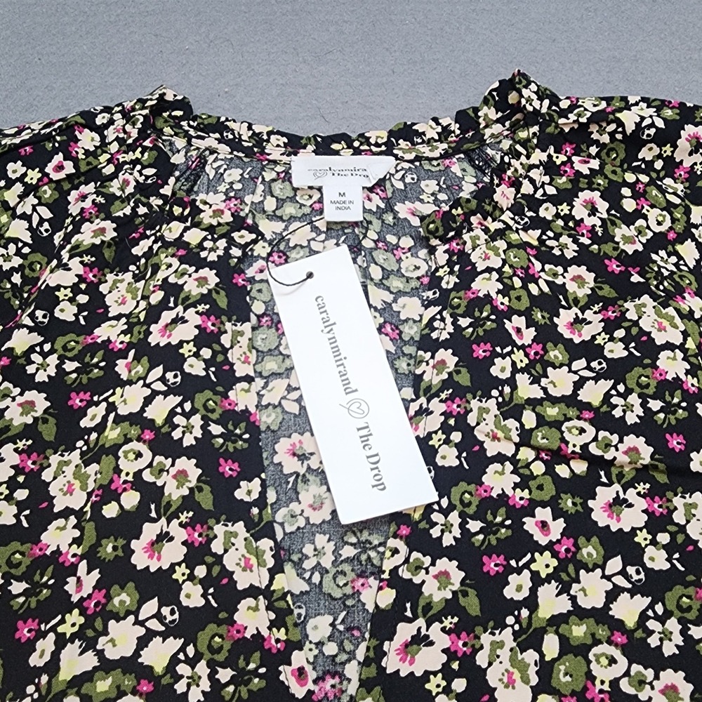 The Drop Caralyn Mirand Dress Black Floral Tiered Women's Sz‎ M - NWT - Picture 4 of 9